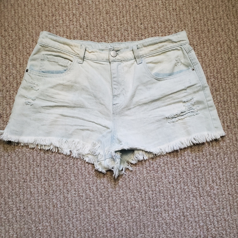 Light wash shorts